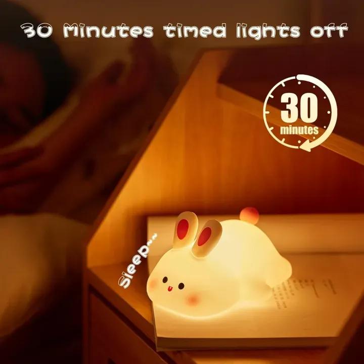 Rechargeable Silicone Bunny Night Light for Kids