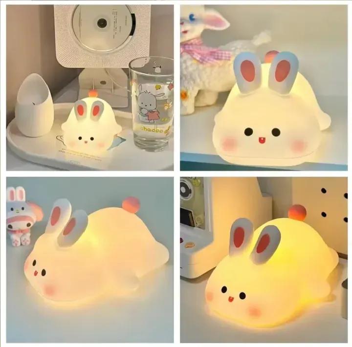 Rechargeable Silicone Bunny Night Light for Kids